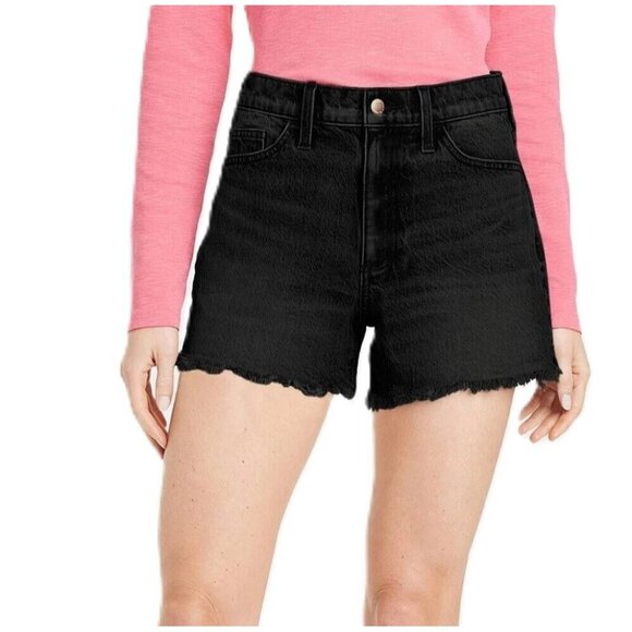 Universal Thread Women's Size 2 Highest Rise Raw Hem Black Jean Shortie Shorts - Picture 1 of 5
